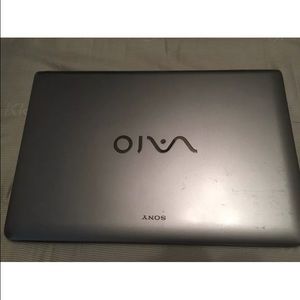 Sony Vaio 15.5" silver laptop.