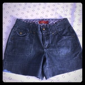 Sexy Dark Denim Jean Shorts.