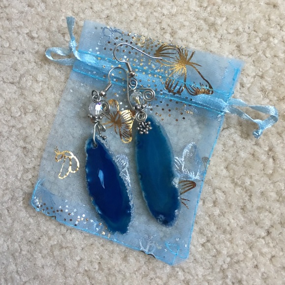 Handmade stone earrings