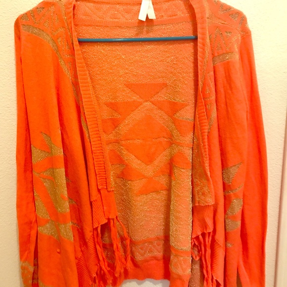 Vanity cardi gold and orange