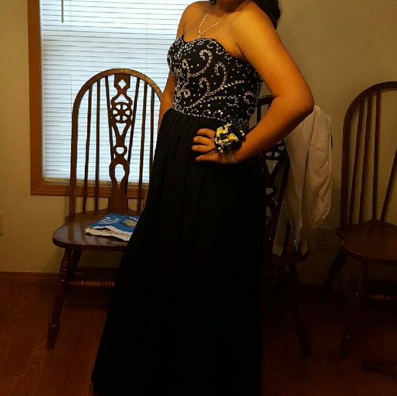 Navy blue prom dress (sweetheart neckline) - Picture 1 of 1