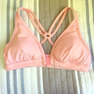 Pink Lululemon Front-Clasp Sports Bra