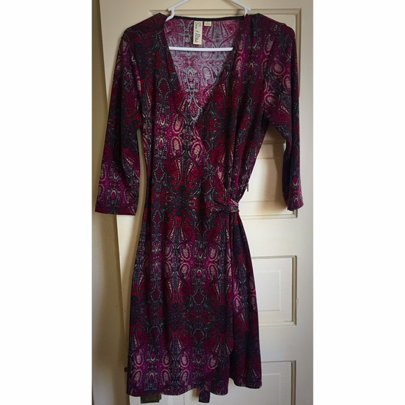 Knit wrap dress
