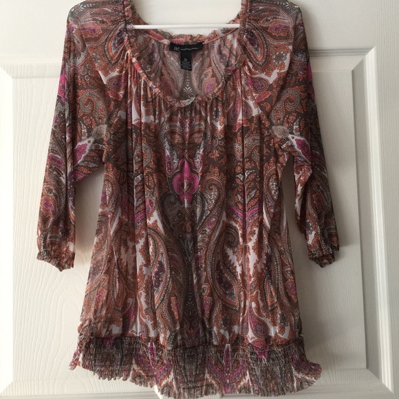 INC sheer blouse