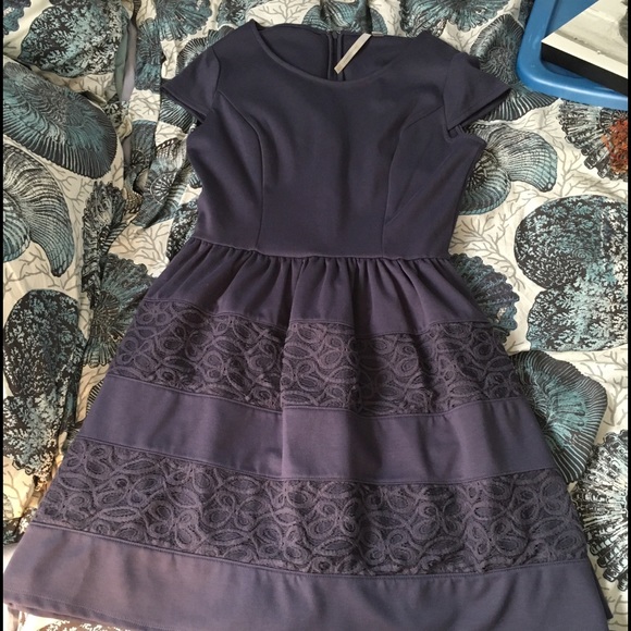 Cute purple Lauren Conrad LC Dress with lace