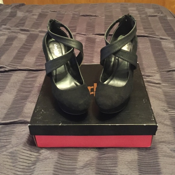 Black Suede Wedges
