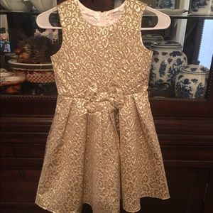 Girls gold leopard dress.