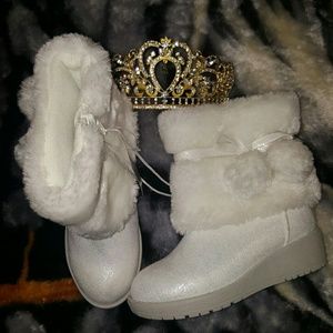 Girls White Cherokee Darica Boot