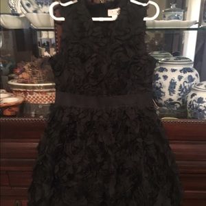 Girls Black floral detail dress