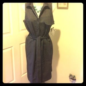 Beautiful denim knee-length coat dress Sz 12