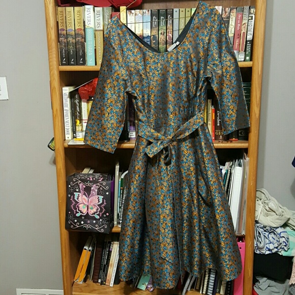 Bluish-Teal flowery dress