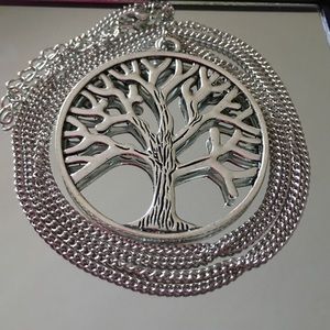 Tree of Life pingente necklace silver plated925
