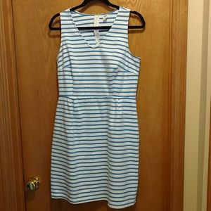Pointe Sheath Blue Striped Old Navy Dress