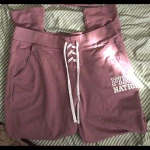 Victoria Secret Pink Campus Lace Up Pants