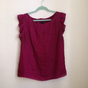 Banana republic Plum silk blouse