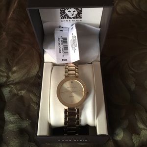 Gold Anne Klein Diamond Watch