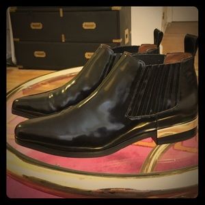 EUC Zara Black Patent Ankle Booties!