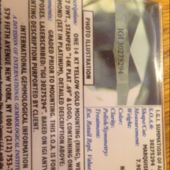 Stunning Marquis Brilliant Cut Diamond Ring - Picture 4 of 4