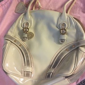 Juicy Couture Beige Patten Leather Shoulder Bag
