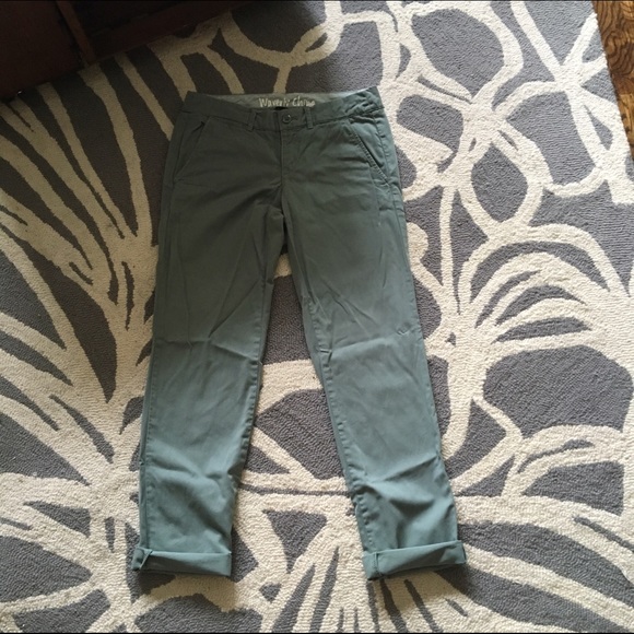 Green crew pants