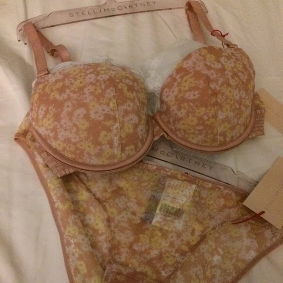 Stella McCartney bra and panty floral set S 32C