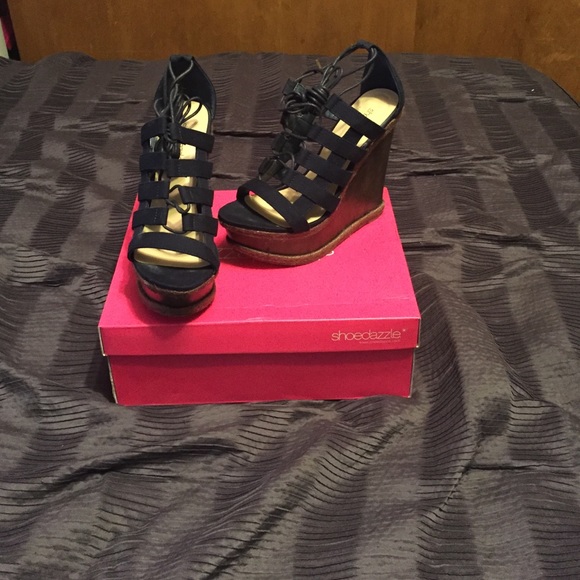 Navy Blue Wedges