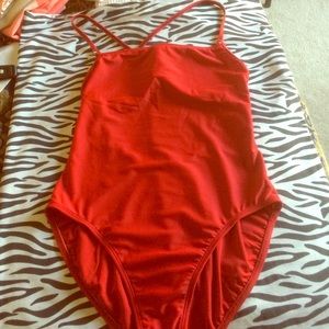 Tommy Hilfiger Red Bay Watch style bathing suit
