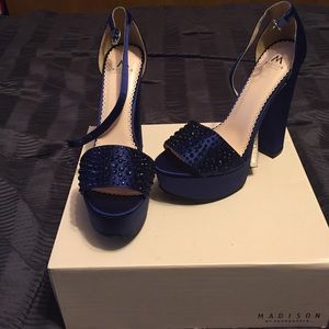 Navy Blue Platform Heels
