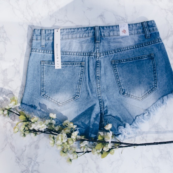 Distressed Denim Shorts - Picture 2 of 2