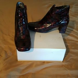 Patent leather boots
