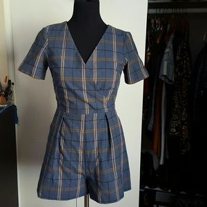 ASOS PLAID ROMPER/PLAYSUIT