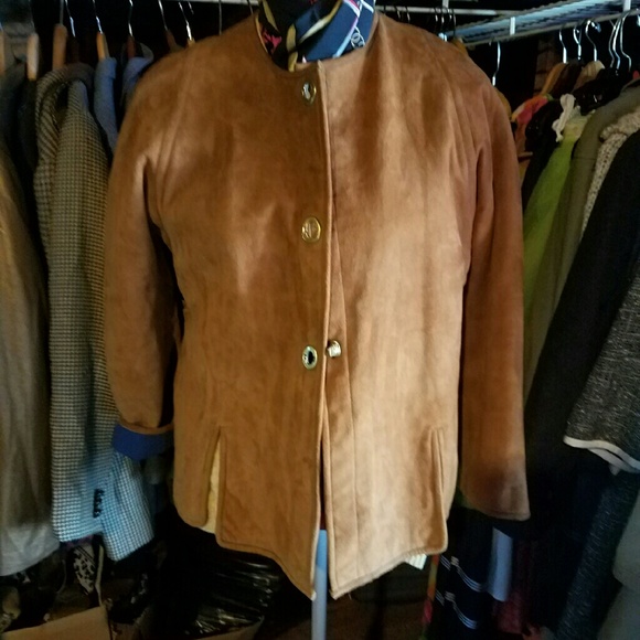 Beige suede jacket