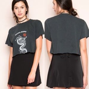 Brandy Melville Black Silky Genevieve Skirt