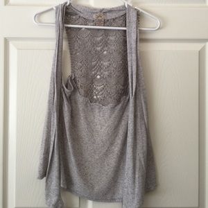 tank top throw over with pattern on back