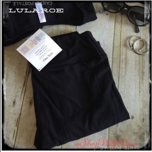 Legging Lularoe OS - Imprimé Cupcakes Chocolat Sur Fond Noir, Neuf Avec étiquettes