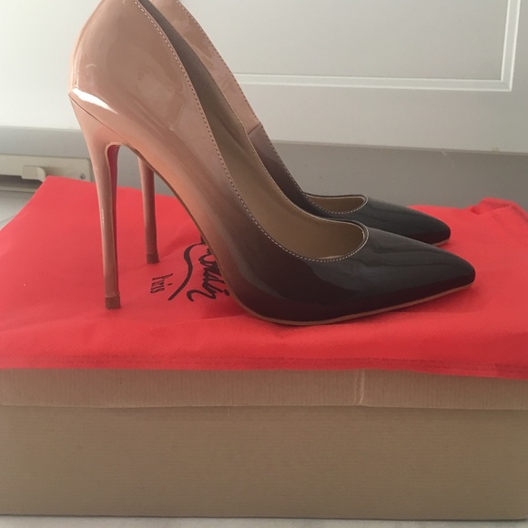 Women heels ombre red sole 38