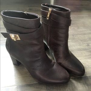 Ann Taylor Leather Ankle Boots