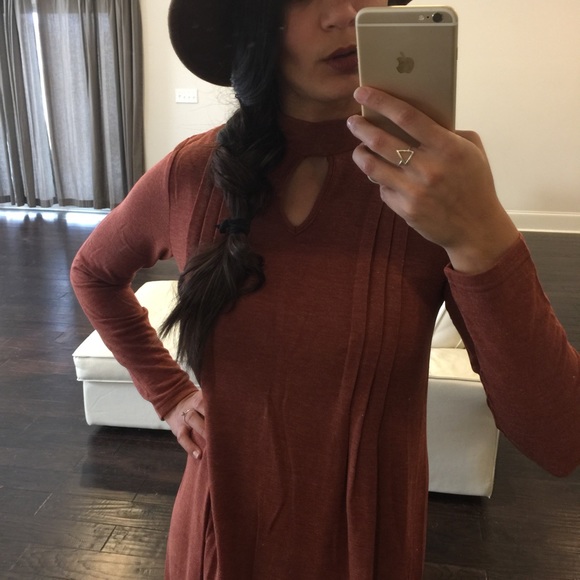 Sienna Choker Knit Swing Dress - Picture 3 of 4