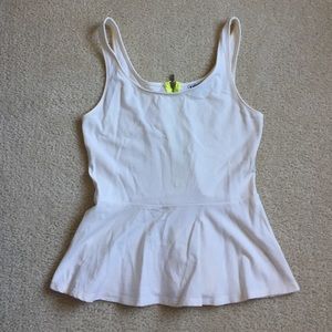 Express cream peplum tank