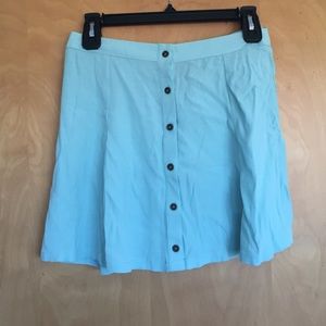 Mint Blue Button Up Skirt