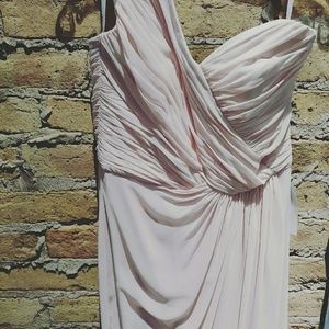 Dessy Blush Bridesmaid Dress