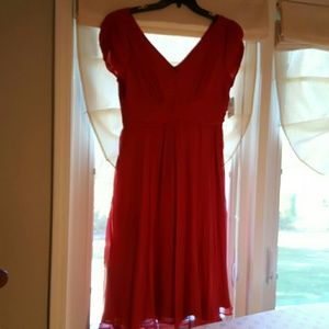 NWT perfect red chiffon dress!