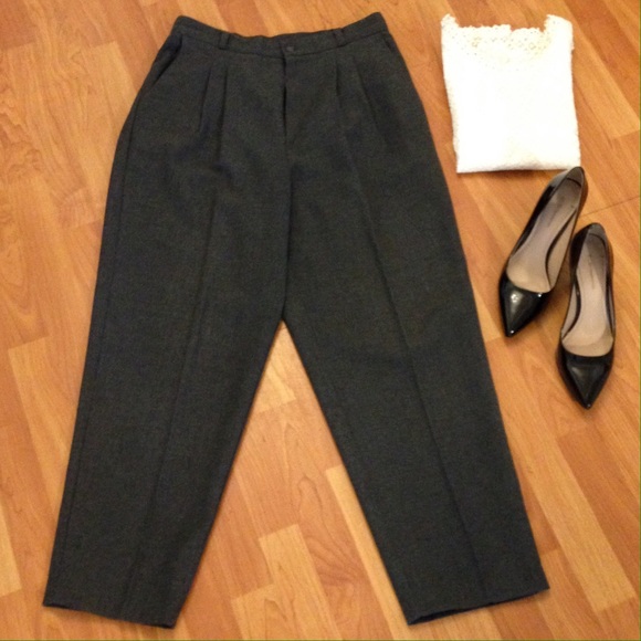 Petite charcoal trousers