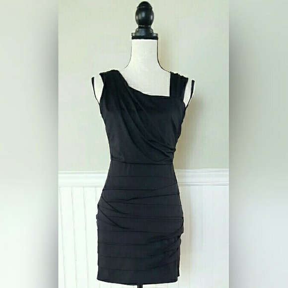 Criss Cross Black Party Dress