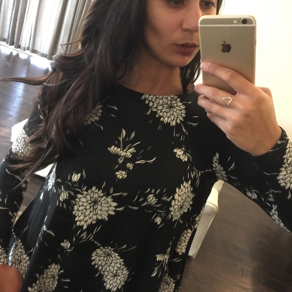 1 LEFT! Black Floral Swing Dress - Picture 3 of 4