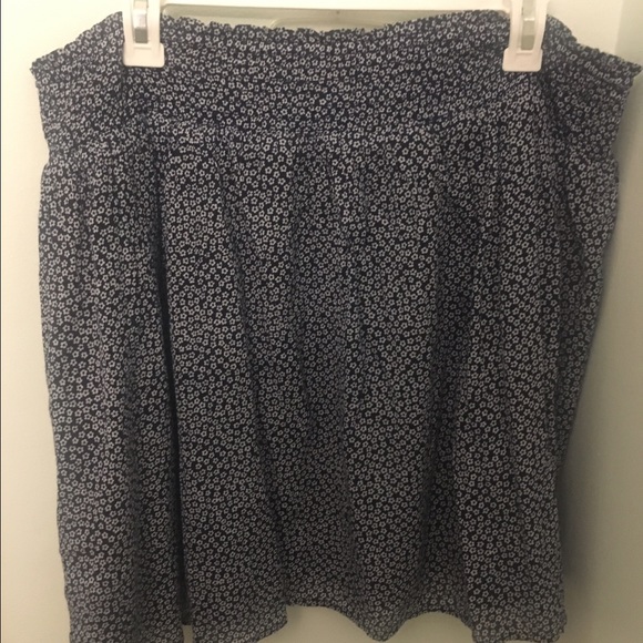 Blue skirt with white flowers