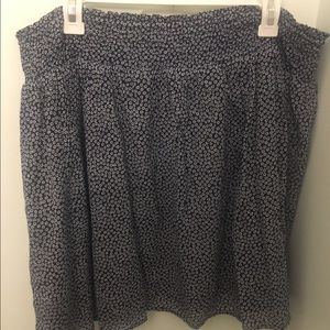 Blue skirt with white flowers