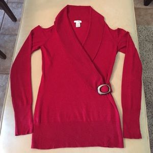 Cache Peek-A-Boo Shoulder Sweater