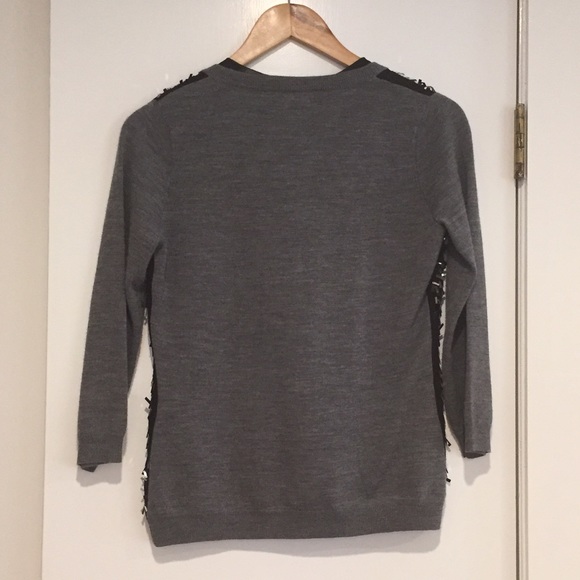 ♠️ kate spade ♠️ gray wool cardigan with sequins - Picture 2 of 4