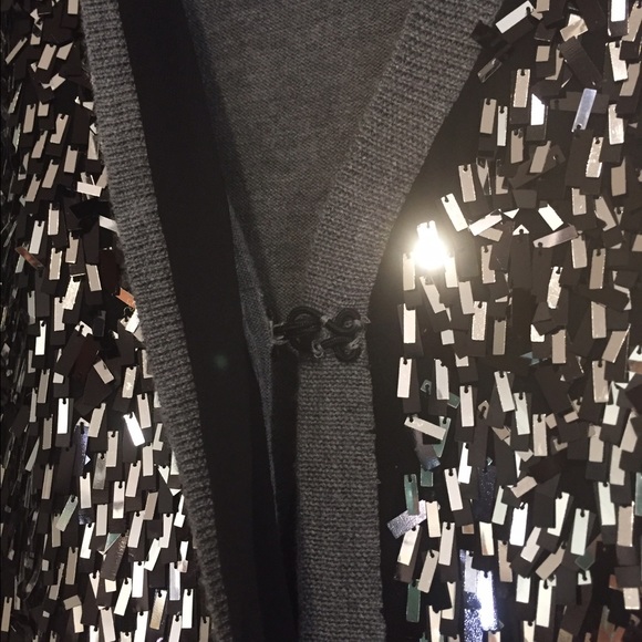 ♠️ kate spade ♠️ gray wool cardigan with sequins - Picture 3 of 4